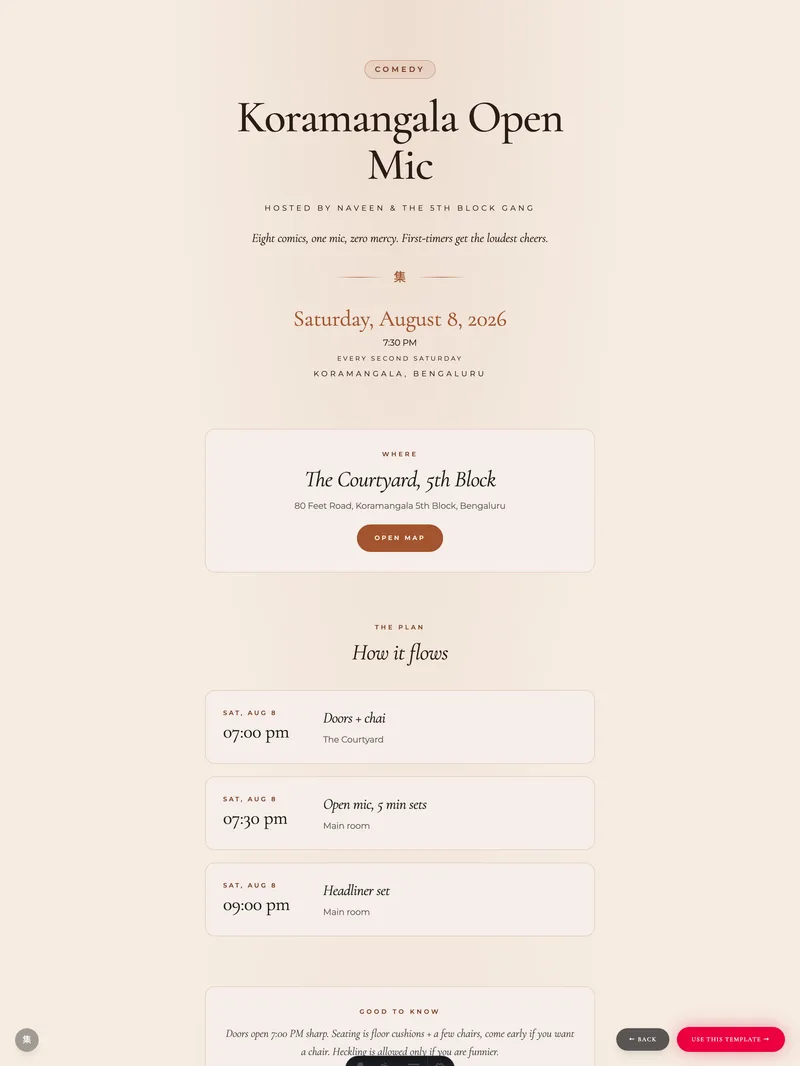 The Poster template preview