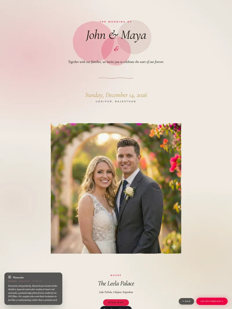 Watercolor template preview